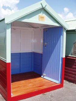 Internal shot of a beach hut - click for larger view